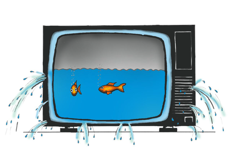 Vattenskadad TV