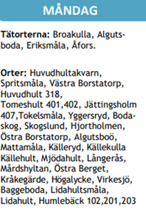 Tömning måndag